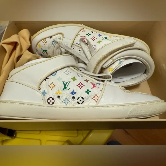 Louis Vuitton Murakami Multi-Color Monogram Leather Shoes - size 5.5W (4M) - Picture 2 of 8